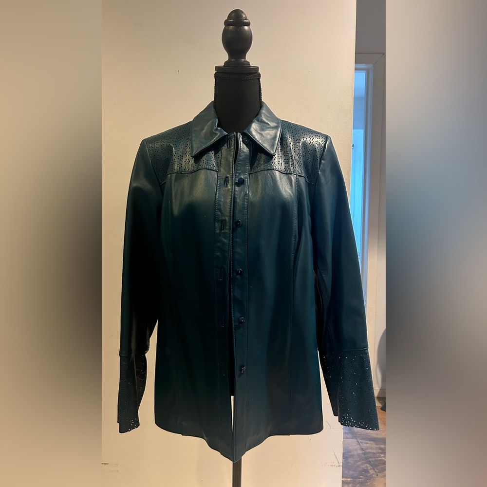 Pamela McCoy leather shirt